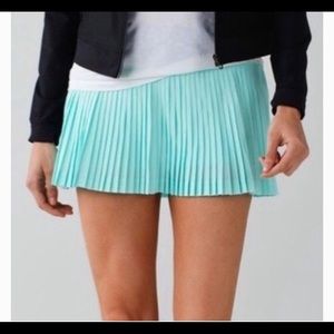 Lululemon Pleat to Street Skirt Aqua Black Leopard